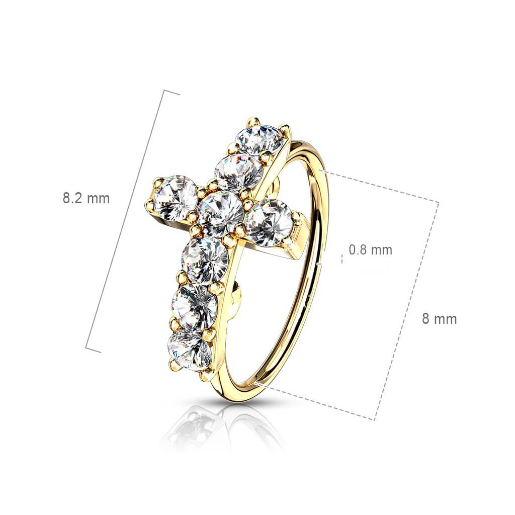 Ring Kreuz Zirkonia Biegbar - Image 3