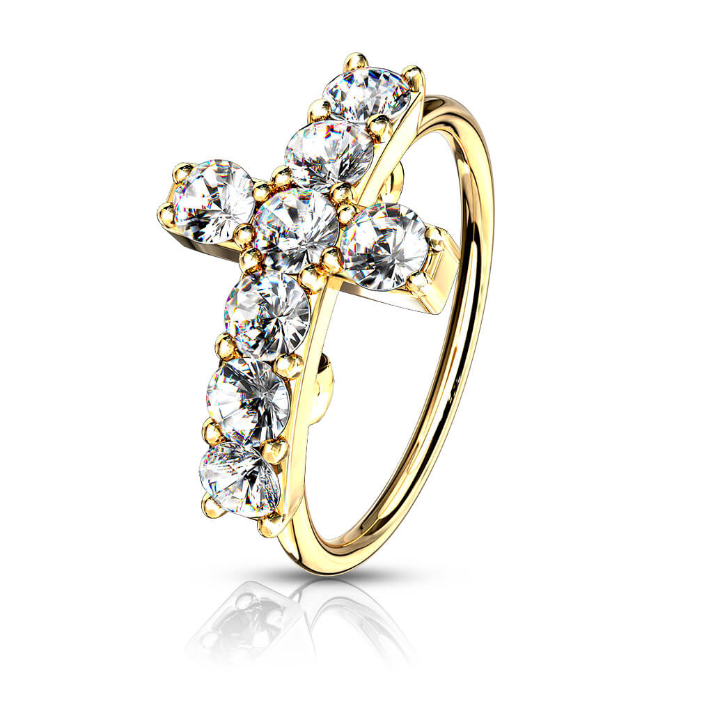 Ring Kreuz Zirkonia Biegbar - Image 4