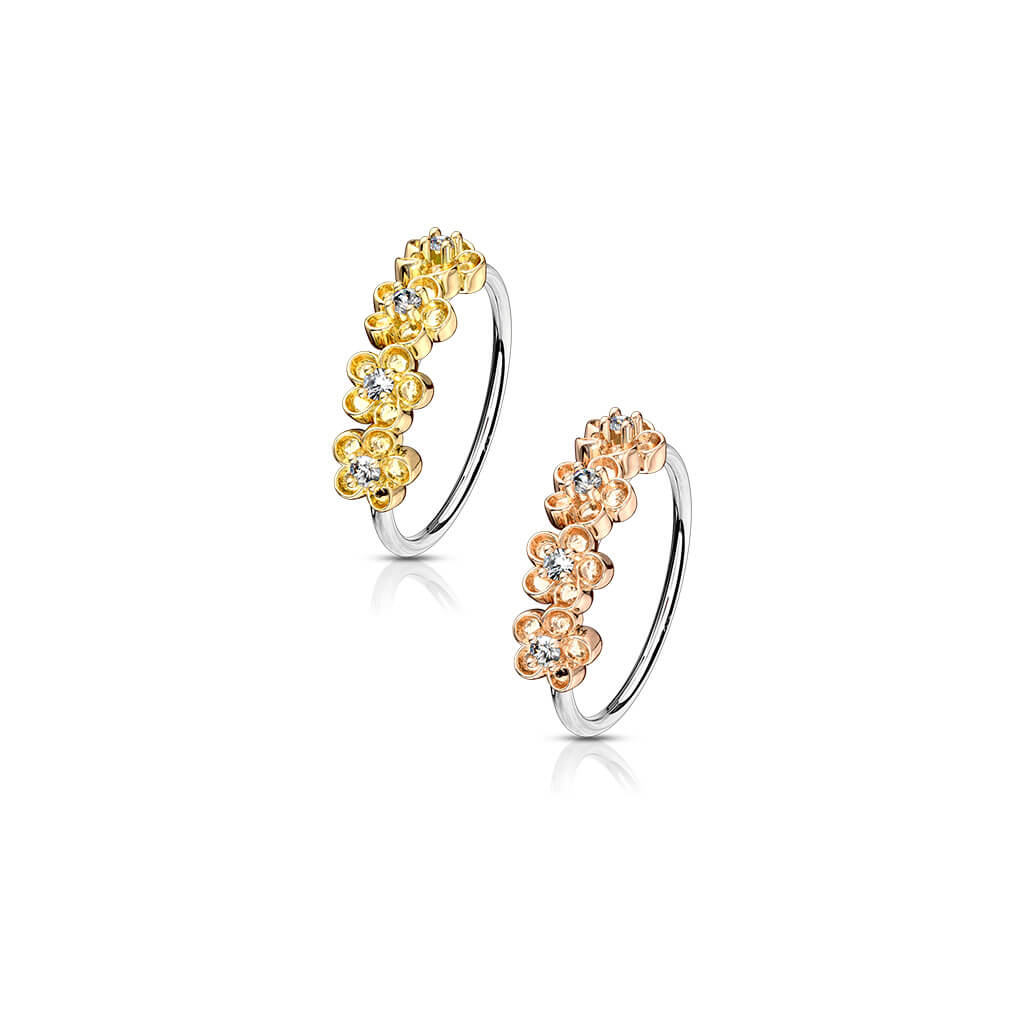 Ring Blume Zirkonia Biegbar - Image 4