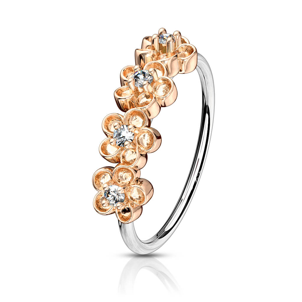 Ring Blume Zirkonia Biegbar - Image 7