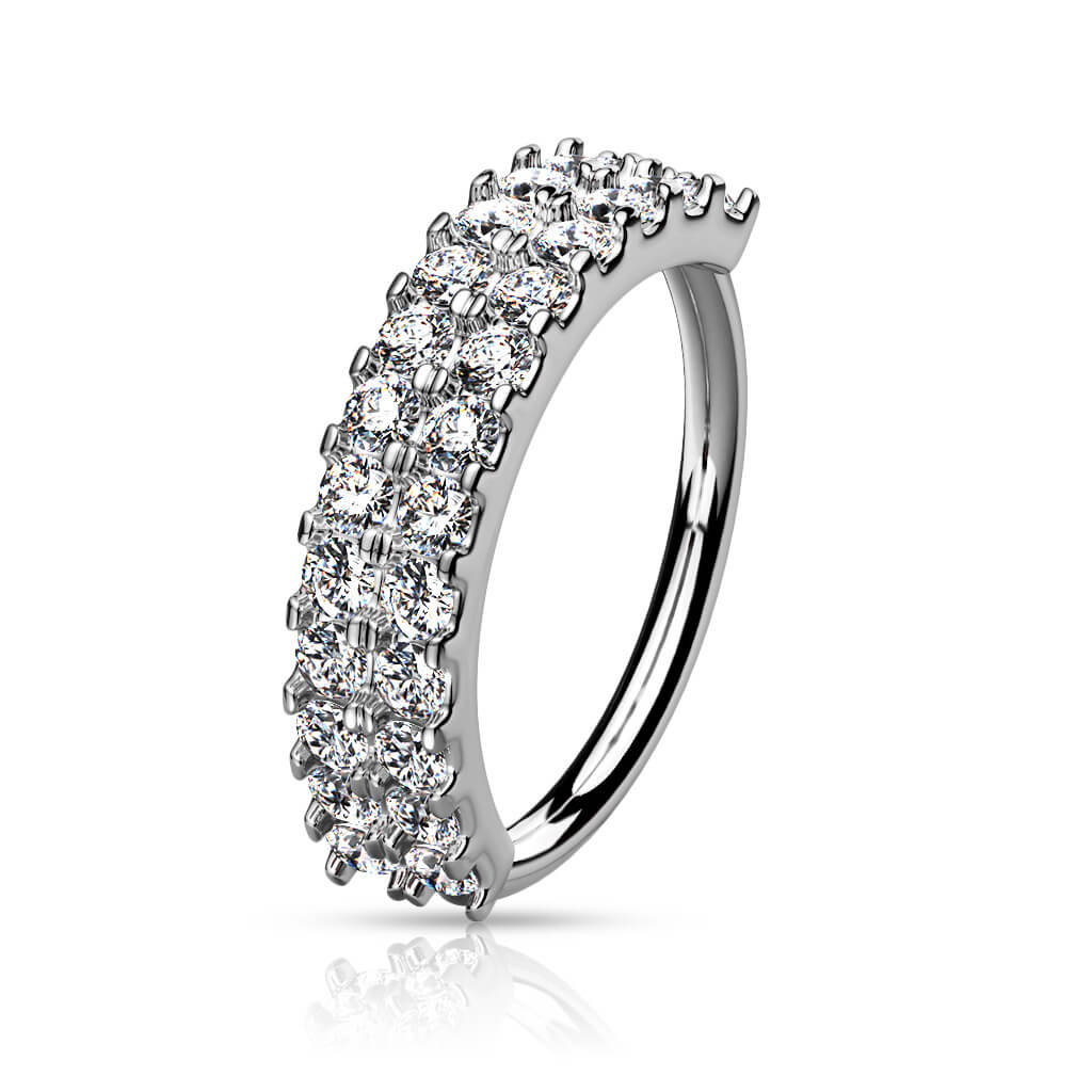 Ring Doppellinie Zirkonia Biegbar - Image 3