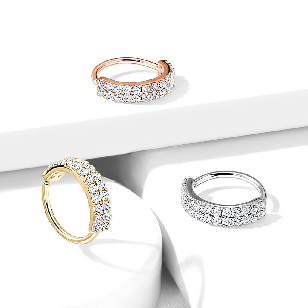 Ring Doppellinie Zirkonia Biegbar - Image 6
