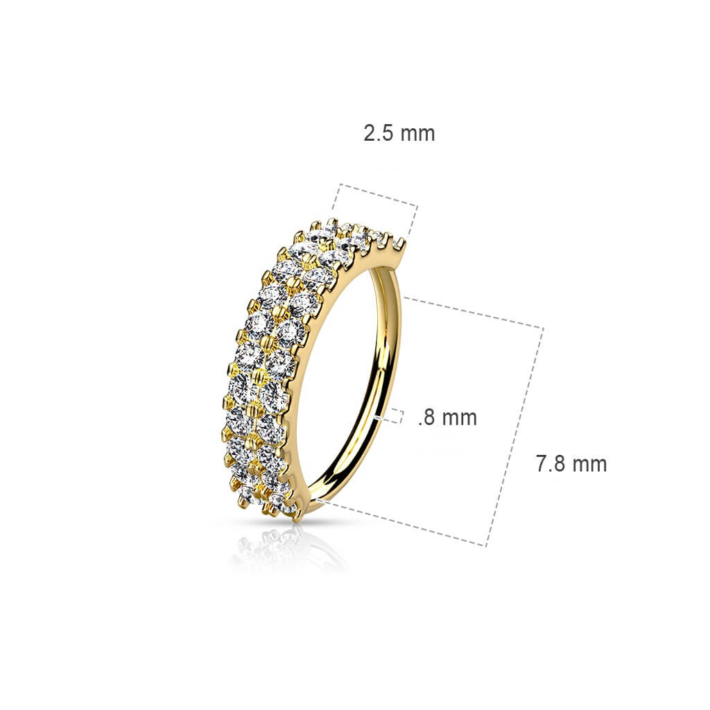 Ring Doppellinie Zirkonia Biegbar - Image 8