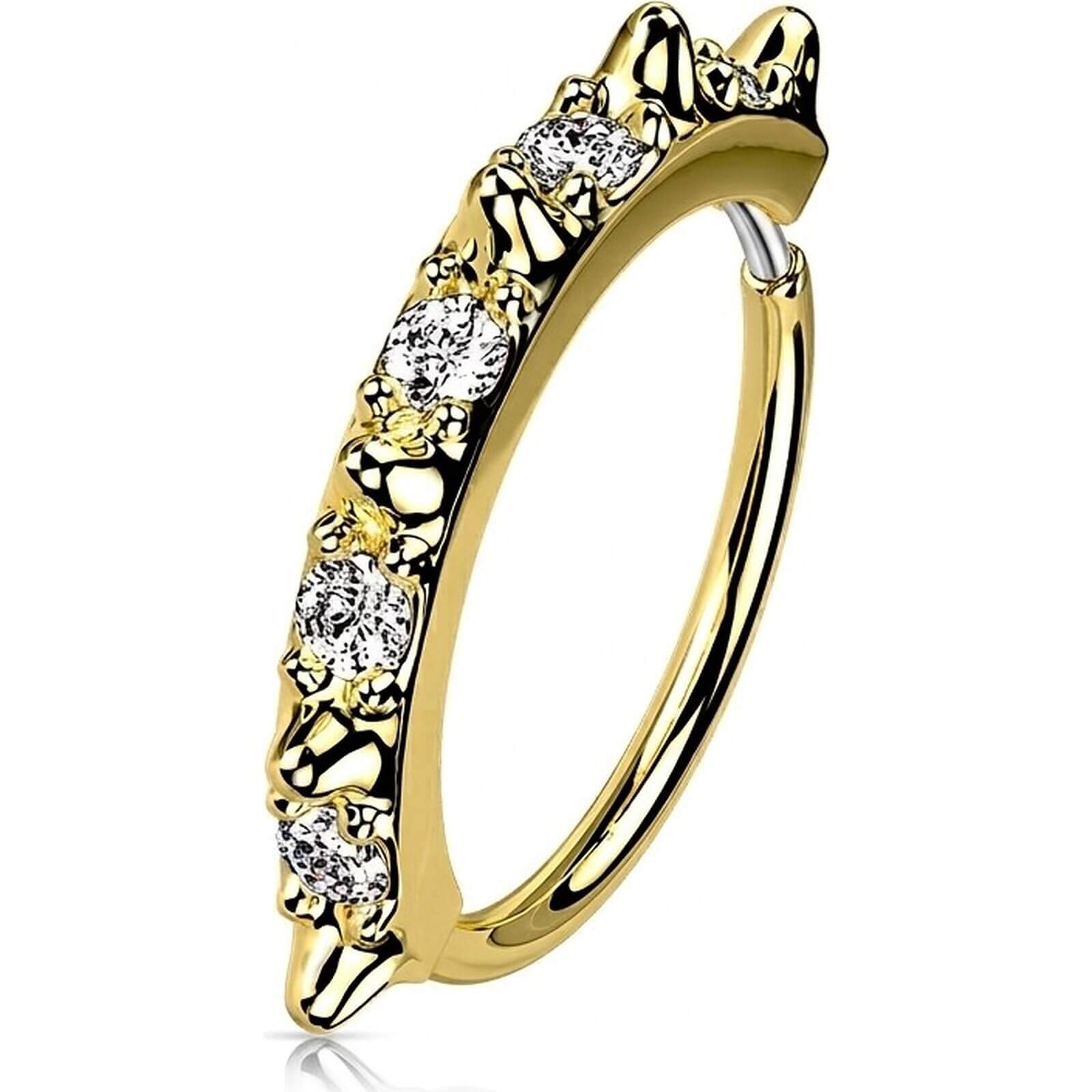 Ring Stachel Zirkonia Biegbar