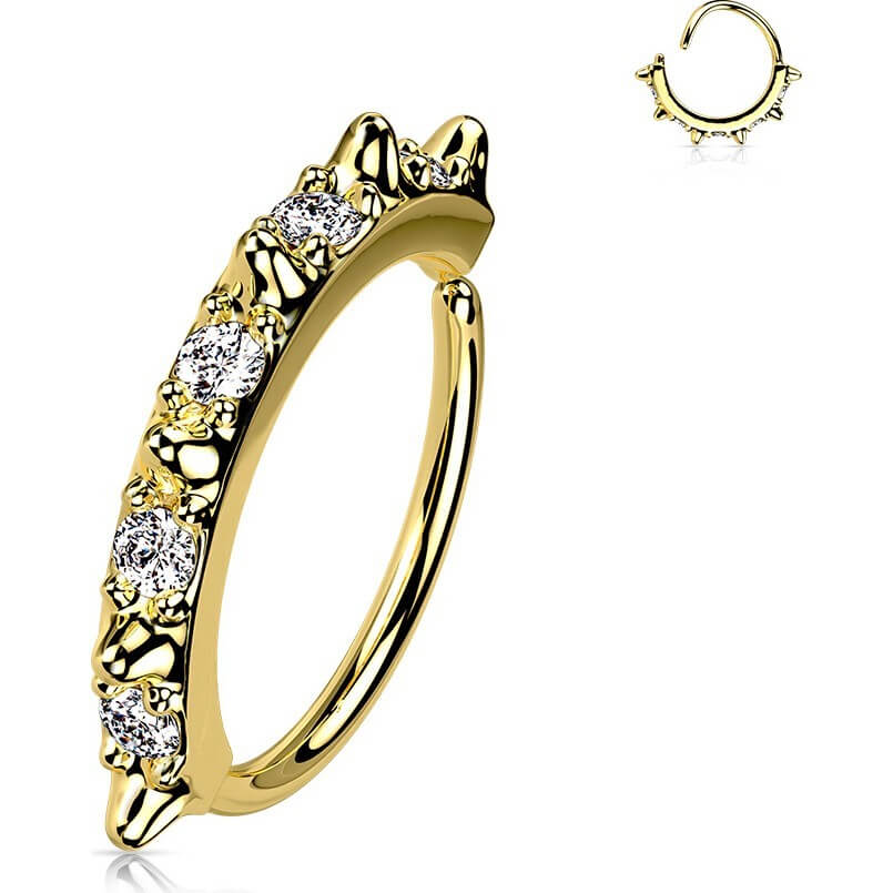 Ring Stachel Zirkonia Biegbar - Image 2