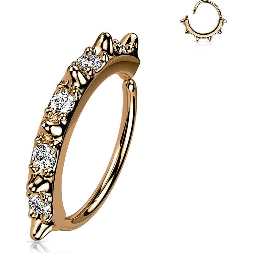 Ring Stachel Zirkonia Biegbar - Image 3
