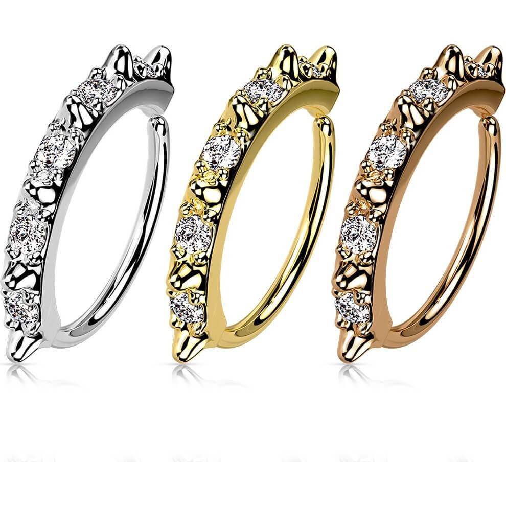 Ring Stachel Zirkonia Biegbar - Image 4