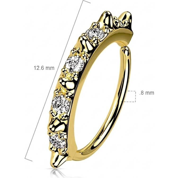 Ring Stachel Zirkonia Biegbar - Image 5