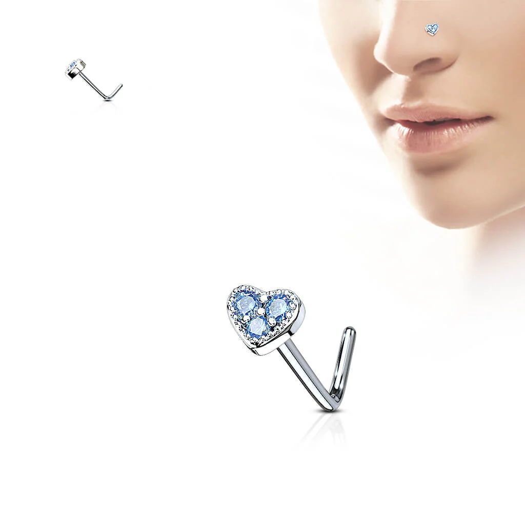 Nasenstecker L-Form Zirkonia - Image 5