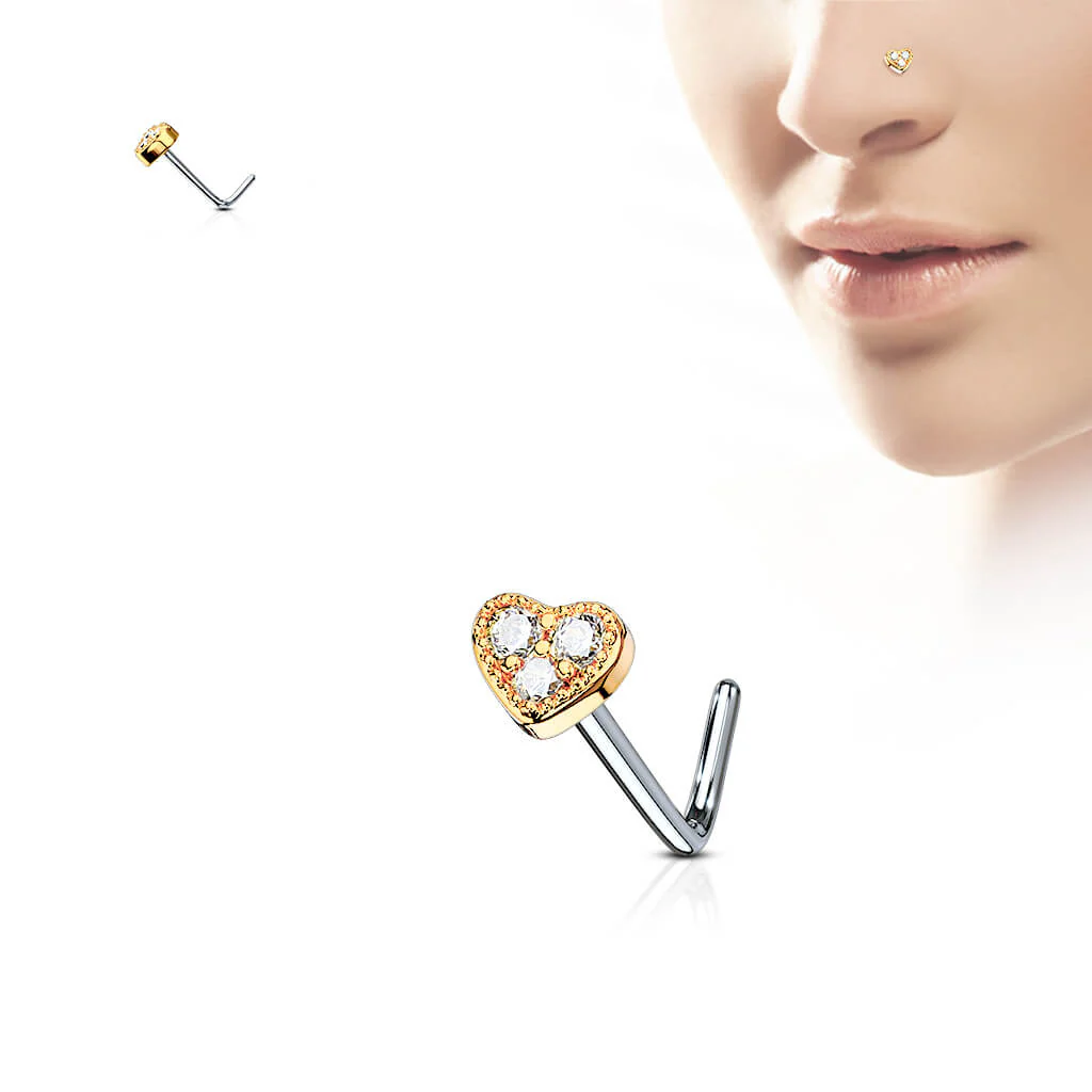 Nasenstecker L-Form Zirkonia - Image 7