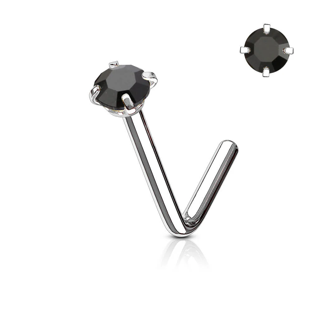 Nasenstecker L-Form Zirkonia - Image 6