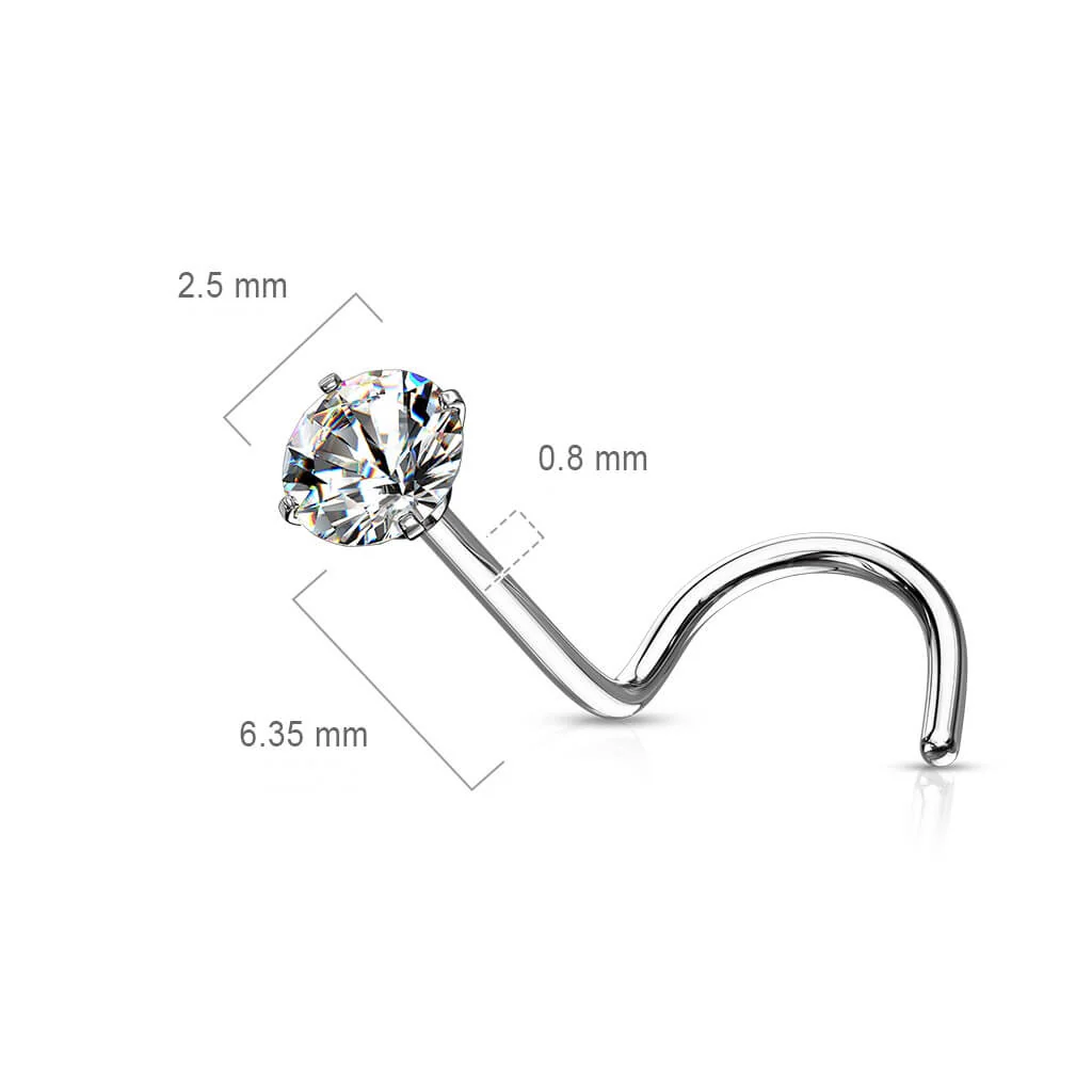 Nasenstecker Zirkonia Rund - Image 3