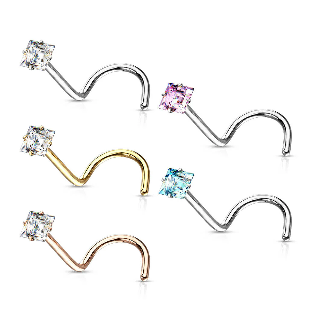 Nasenstecker Quadrat Zirkonia - Image 5