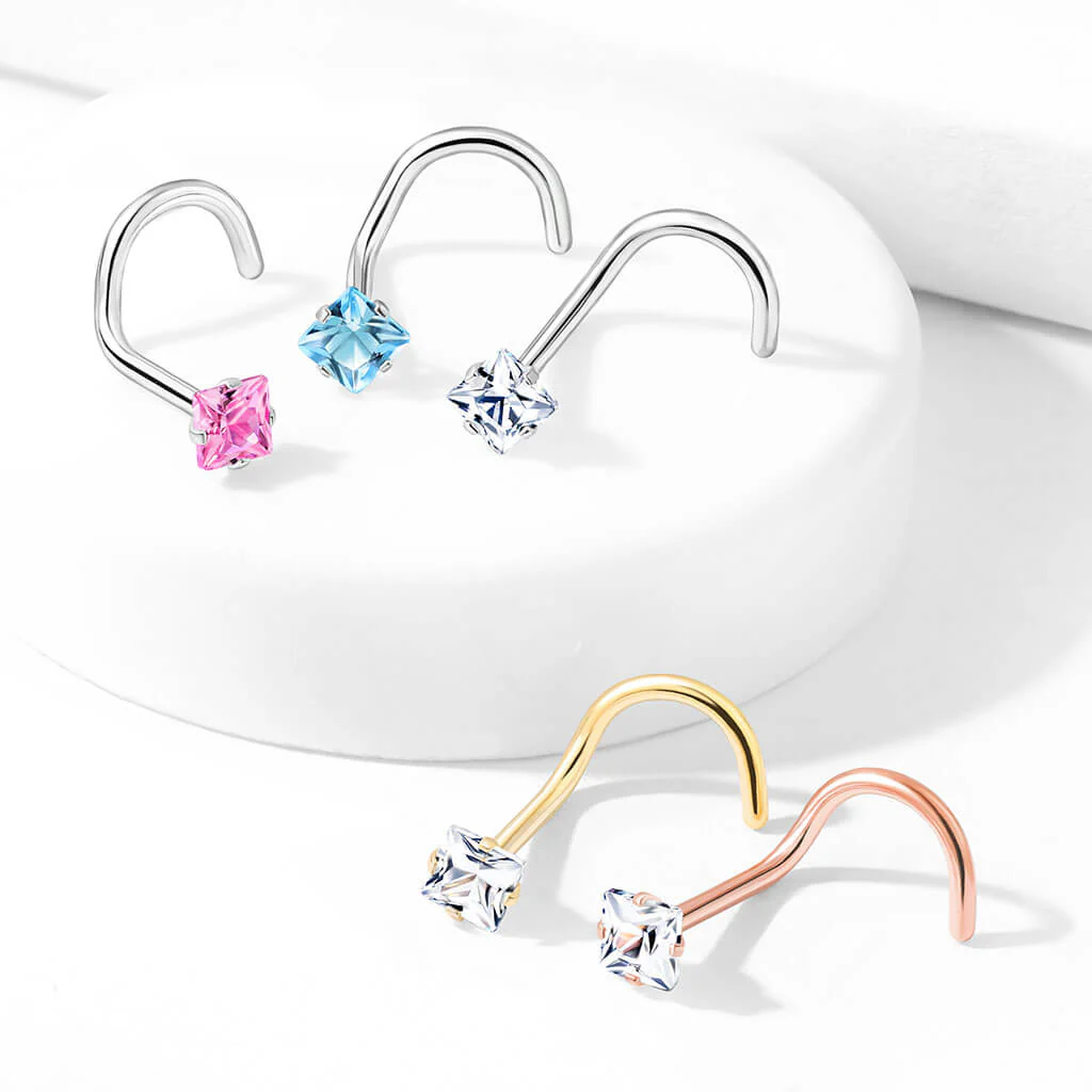 Nasenstecker Quadrat Zirkonia - Image 9