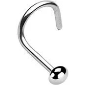 Nasenstecker Kugel Stachel Halbkugel Silber - Image 2