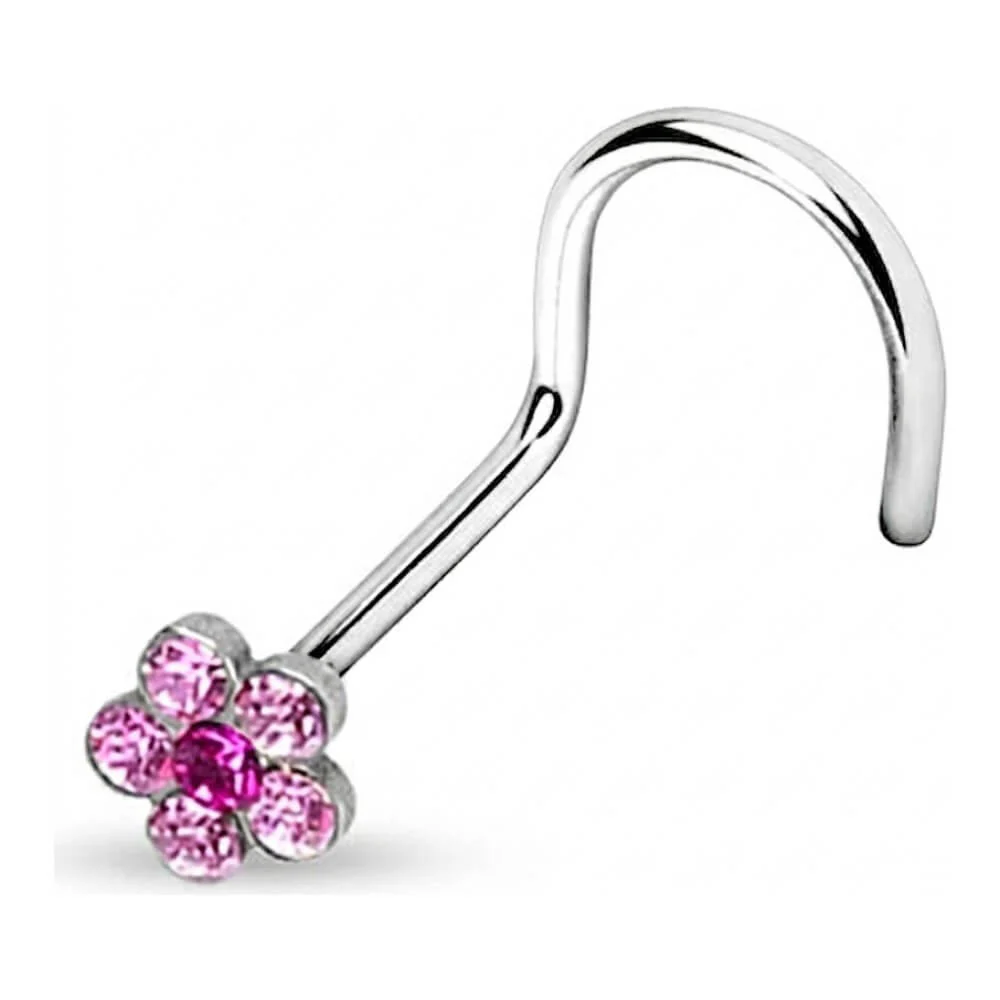 Nasenstecker Blume Zirkonia Silber - Image 2