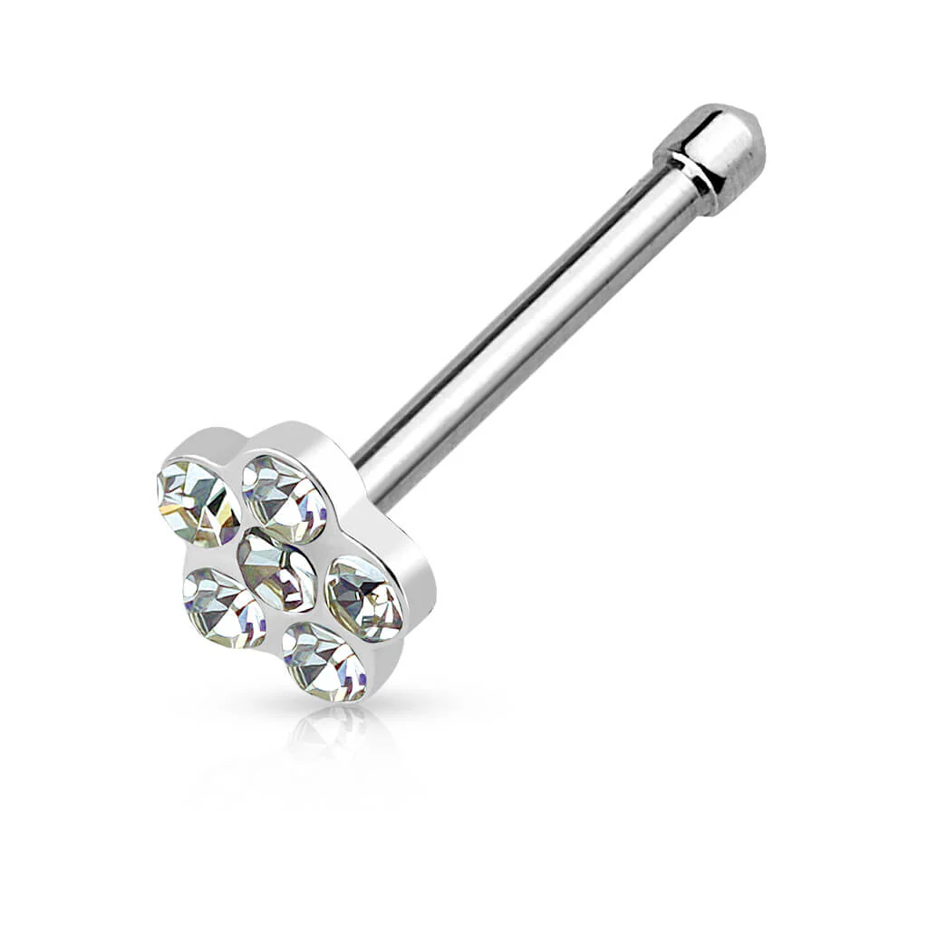 Nasenstecker Blume Zirkonia Silber - Image 2