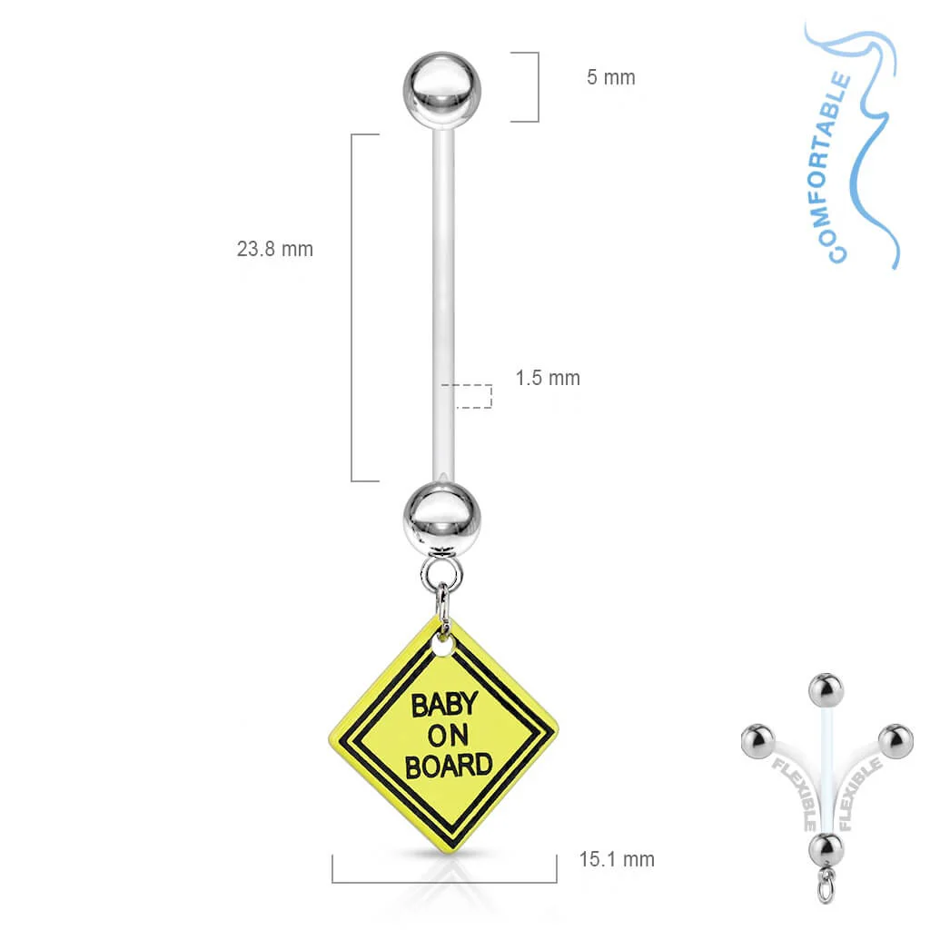 Bauchnabelpiercing BABY ON BOARD beweglich - Image 2