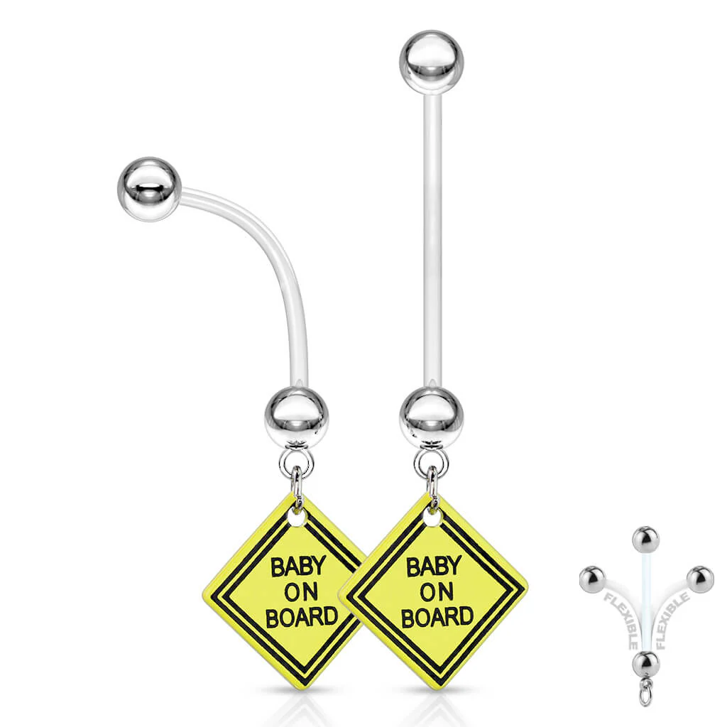 Bauchnabelpiercing BABY ON BOARD beweglich - Image 3