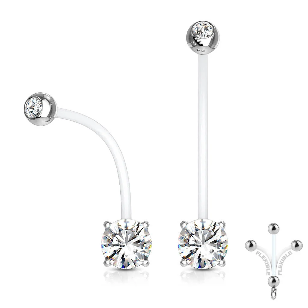Bauchnabelpiercing Zirkonia Rund - Image 3