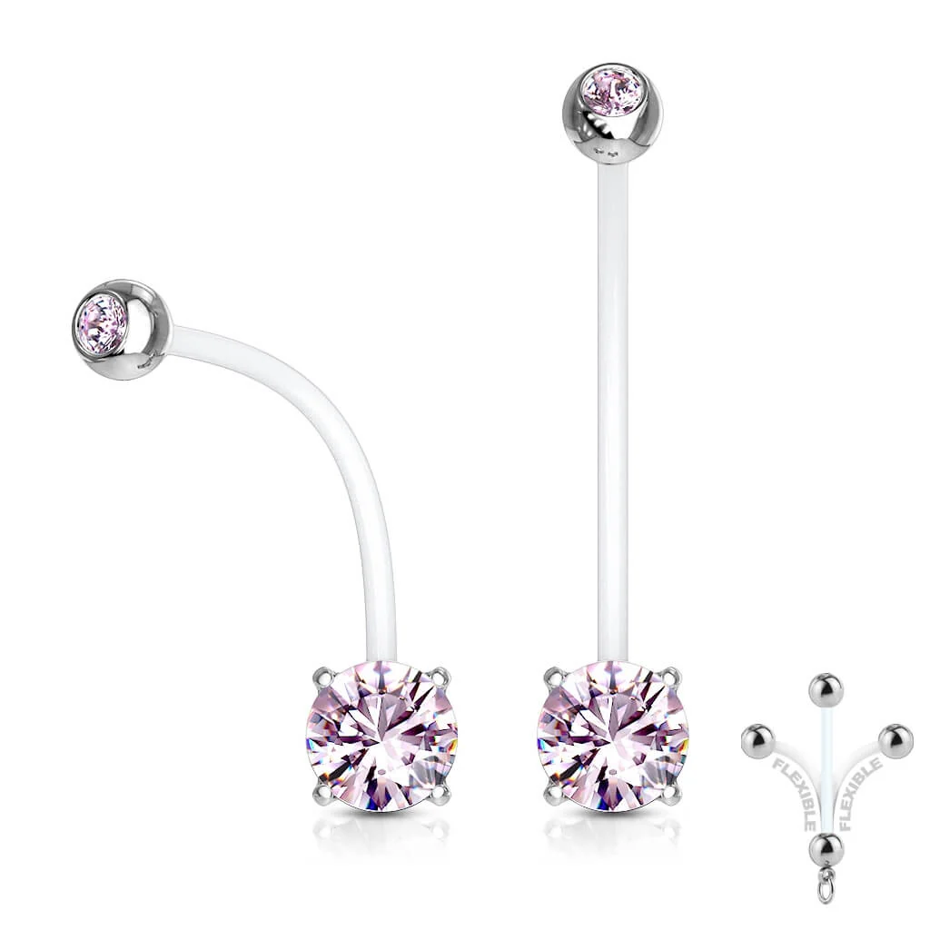 Bauchnabelpiercing Zirkonia Rund - Image 5