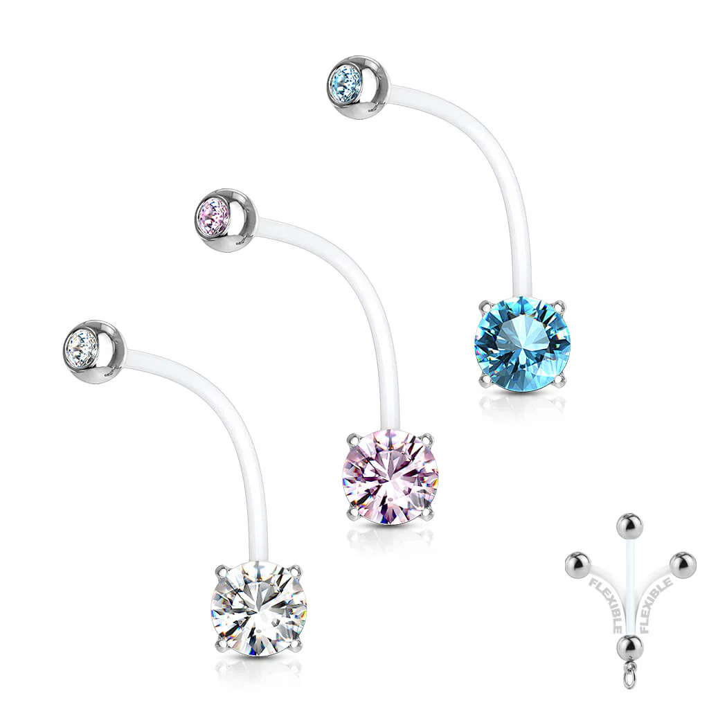 Bauchnabelpiercing Zirkonia Rund - Image 6