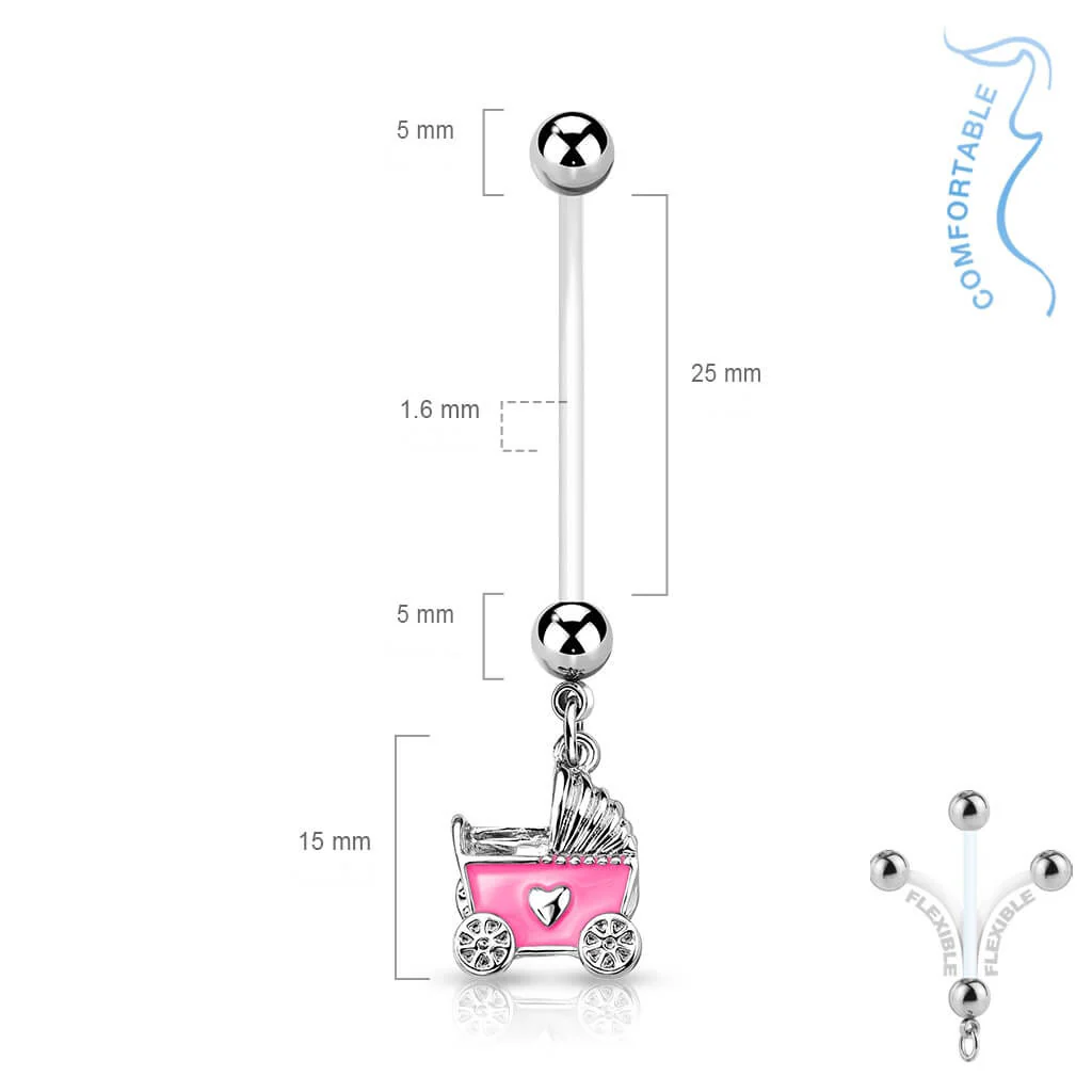 Bauchnabelpiercing Kinderwagen beweglich - Image 6