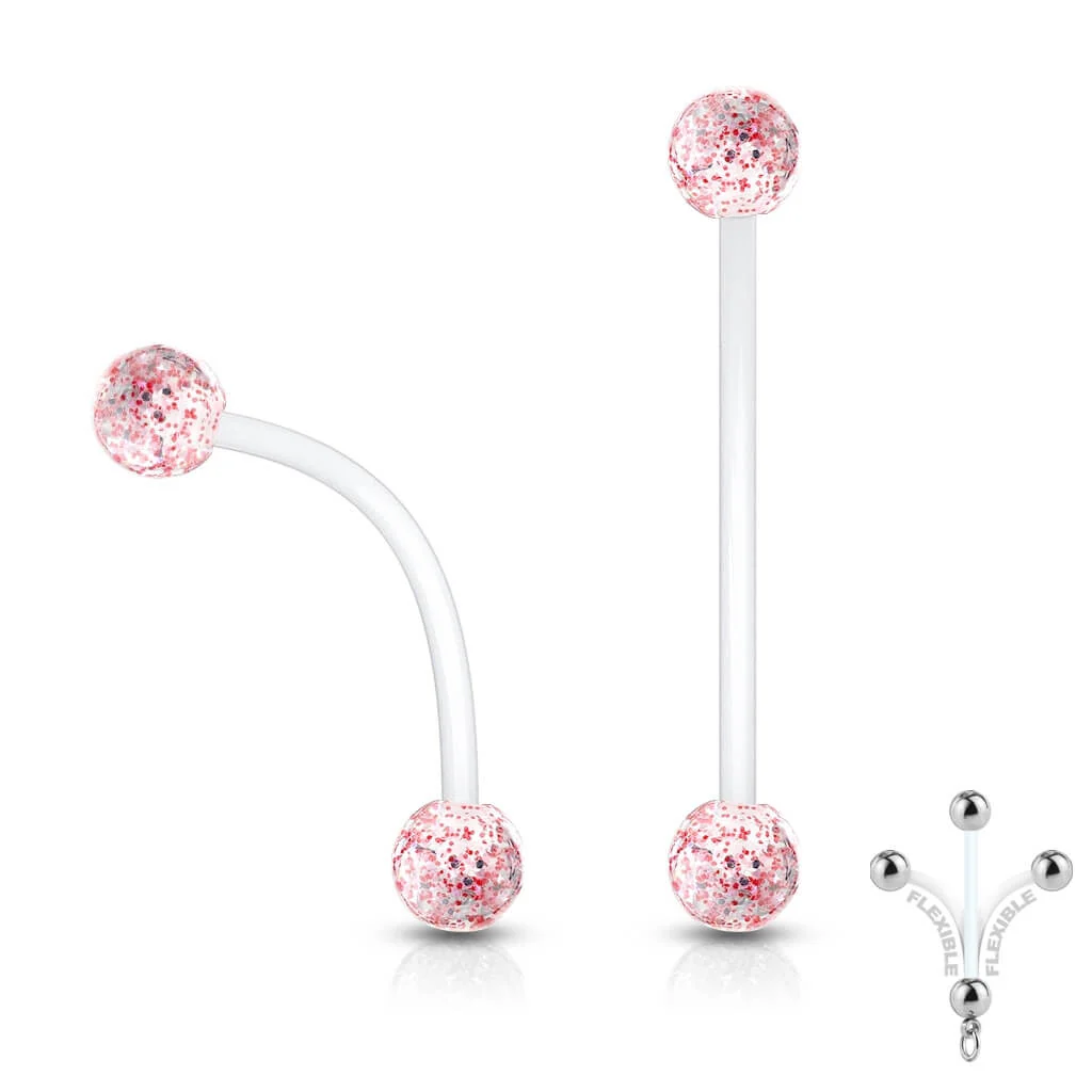 Bauchnabelpiercing Acryl Glitzer Kugel - Image 10