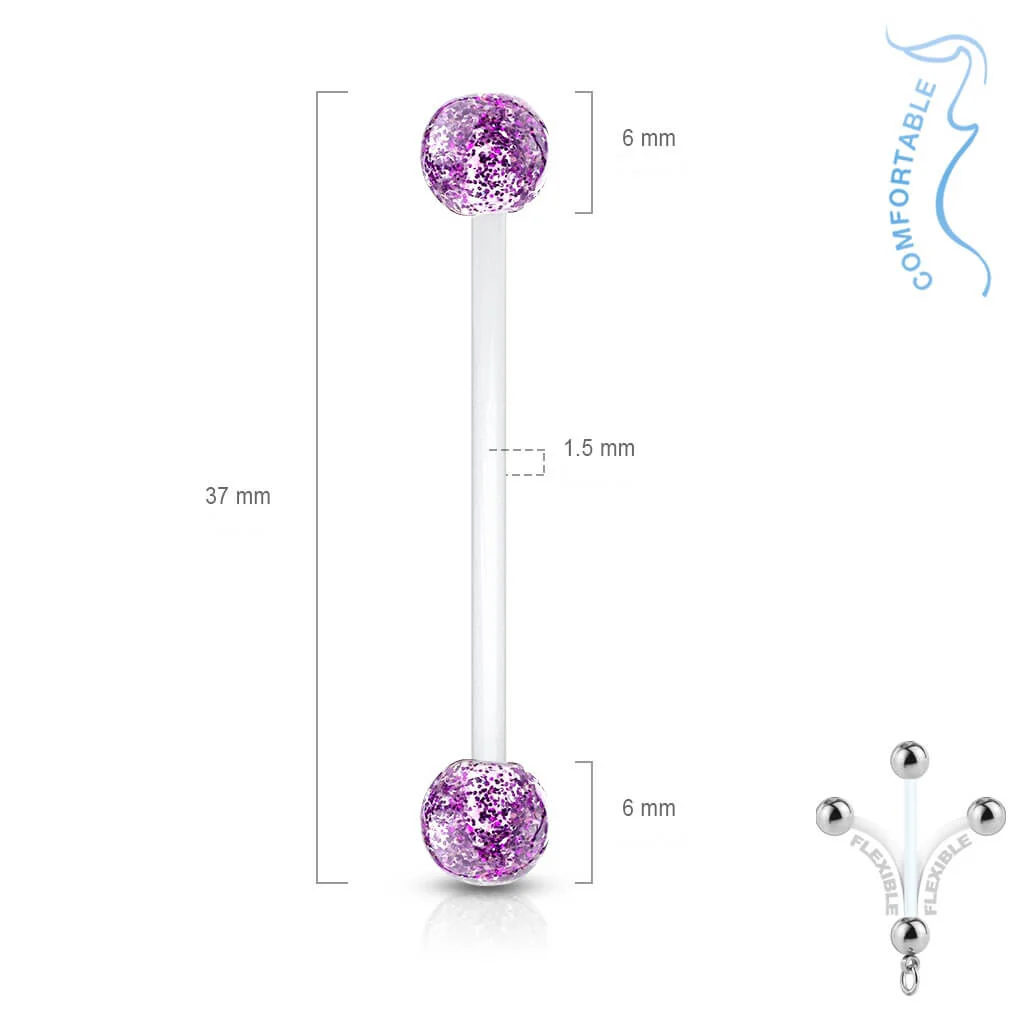 Bauchnabelpiercing Acryl Glitzer Kugel - Image 4