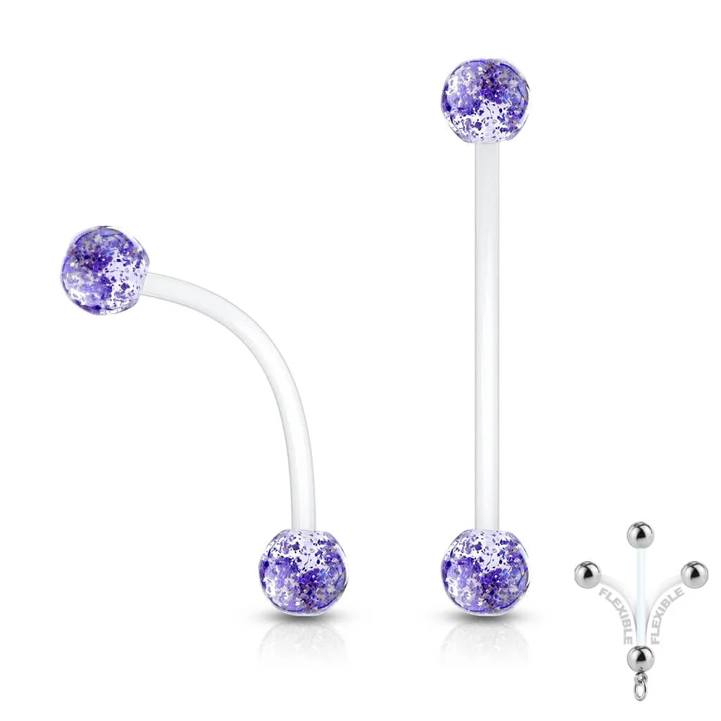 Bauchnabelpiercing Acryl Glitzer Kugel - Image 5