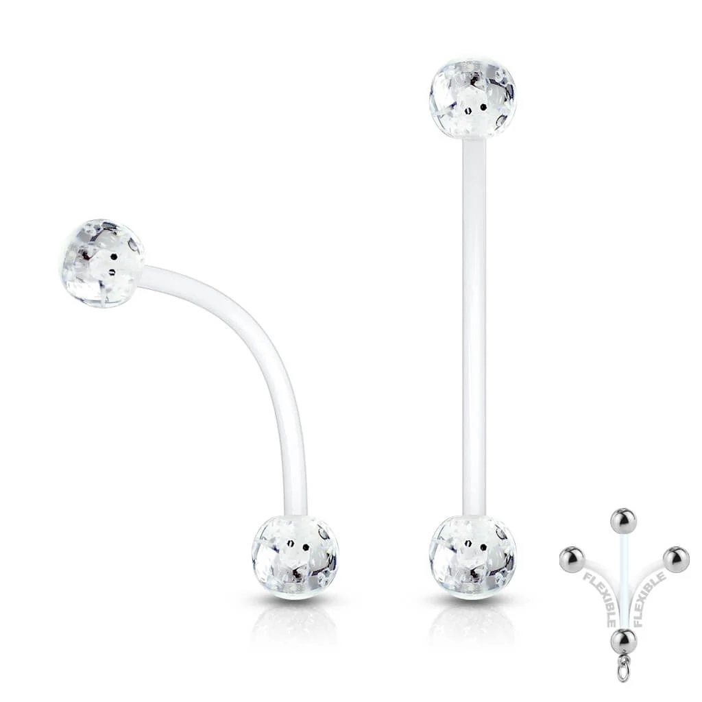 Bauchnabelpiercing Acryl Glitzer Kugel - Image 7