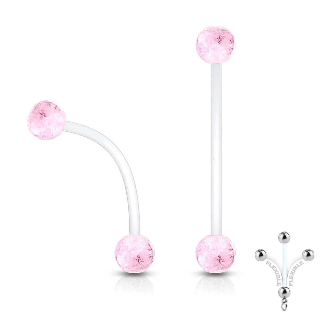 Bauchnabelpiercing Acryl Glitzer Kugel - Image 8