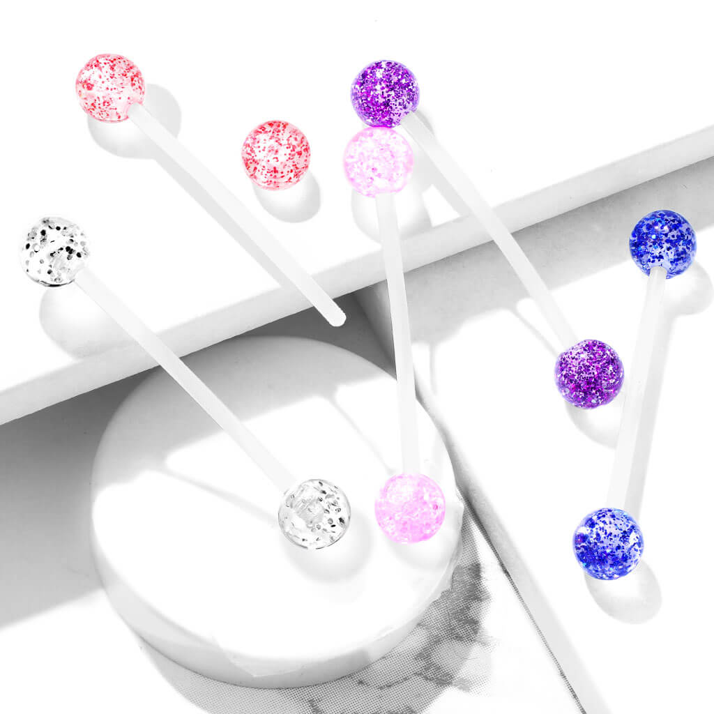 Bauchnabelpiercing Acryl Glitzer Kugel - Image 9