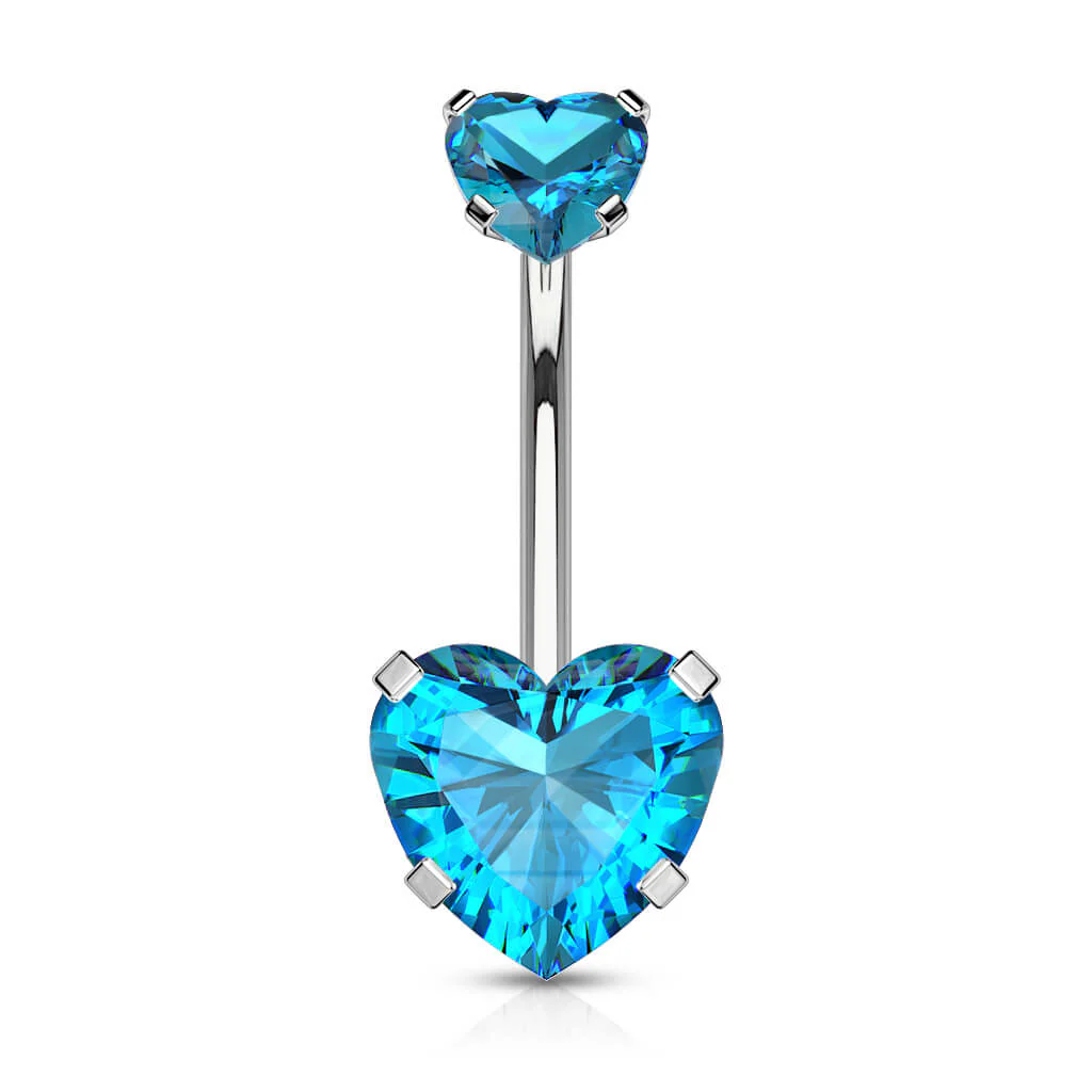 Bauchnabelpiercing Herz Zirkonia Innengewinde - Image 10
