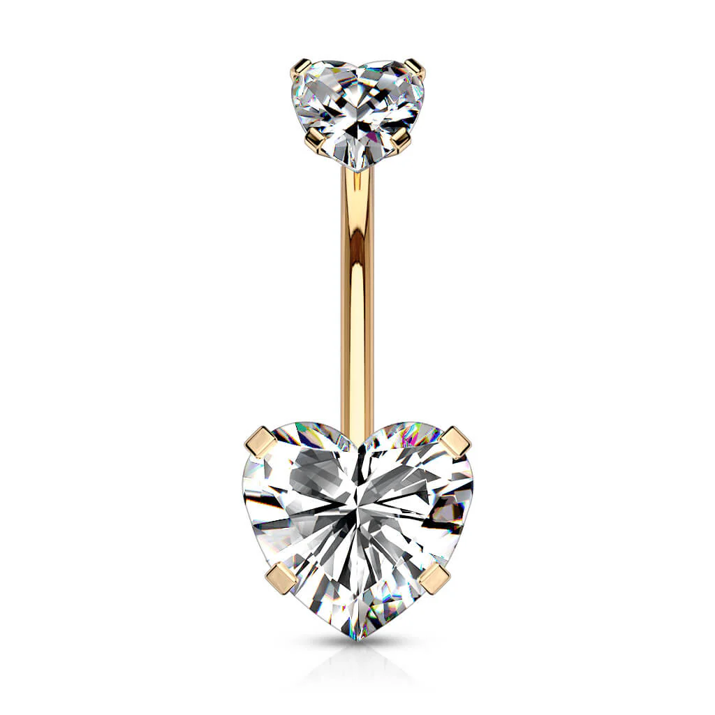 Bauchnabelpiercing Herz Zirkonia Innengewinde - Image 11