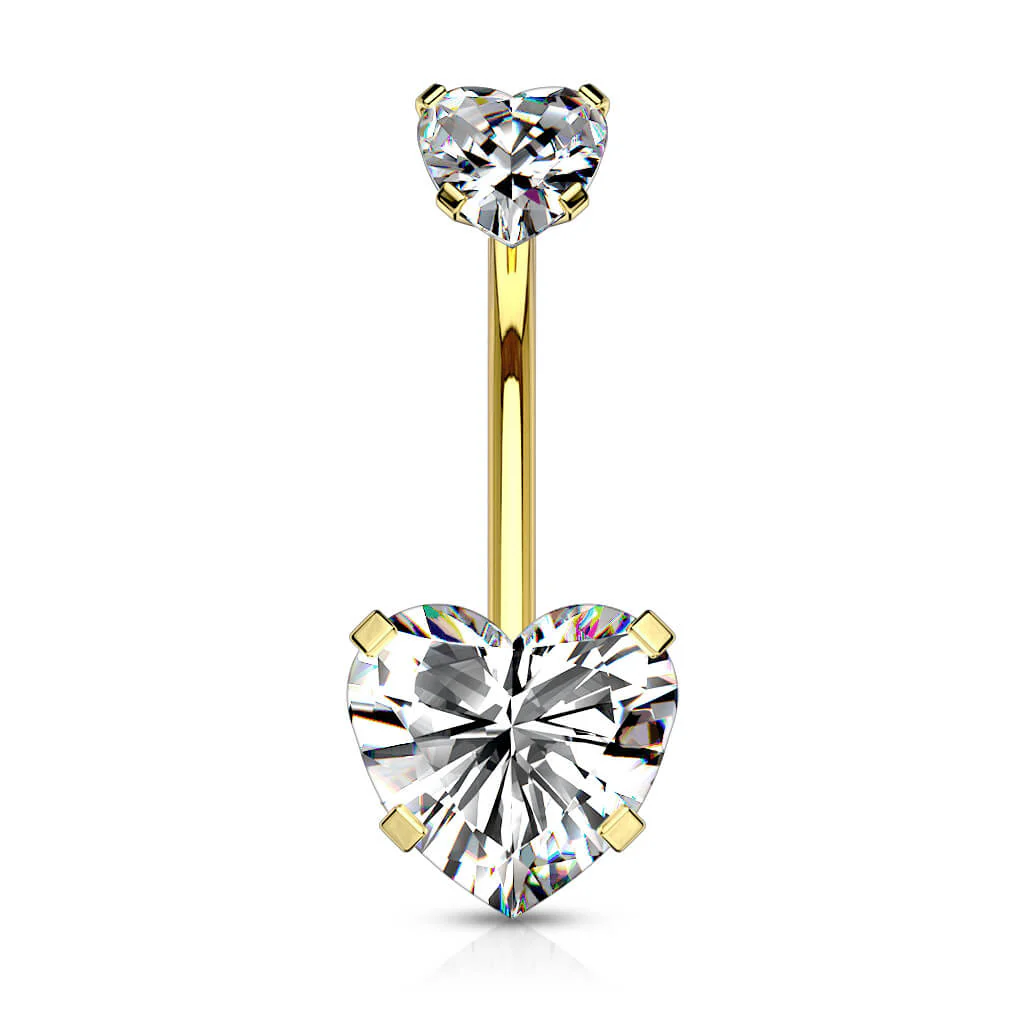 Bauchnabelpiercing Herz Zirkonia Innengewinde - Image 5