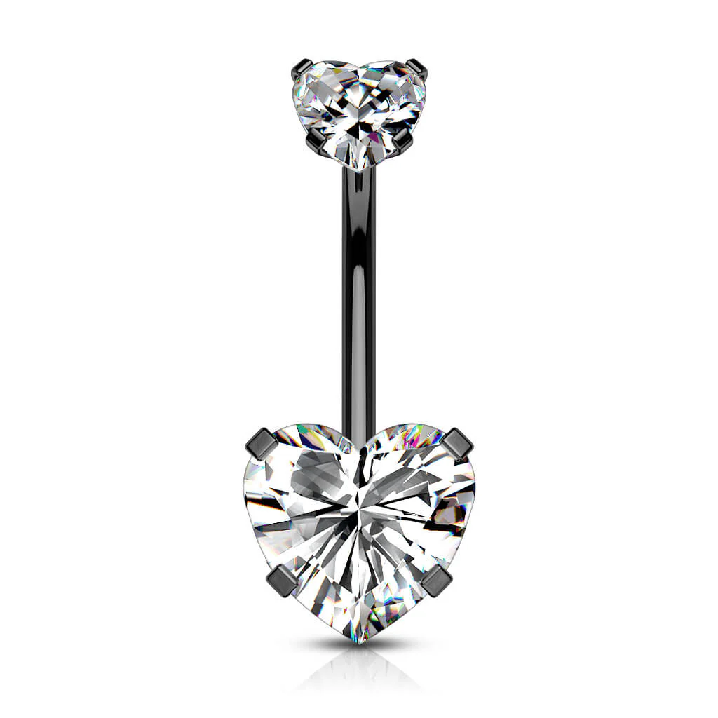 Bauchnabelpiercing Herz Zirkonia Innengewinde - Image 7