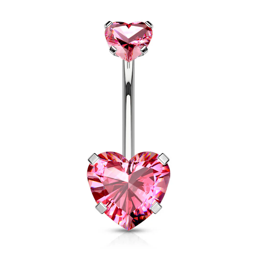 Bauchnabelpiercing Herz Zirkonia Innengewinde - Image 8