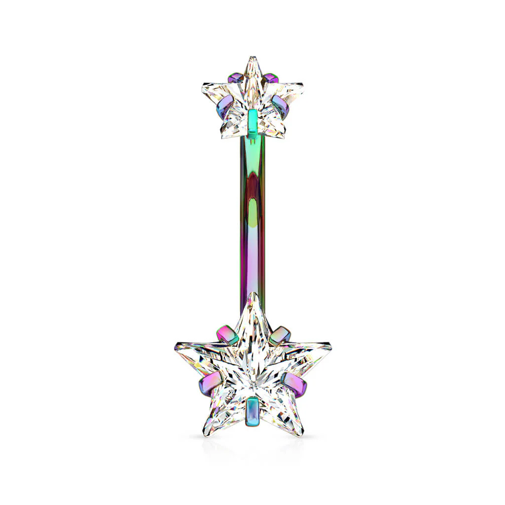 Bauchnabelpiercing Stern Zirkonia Innengewinde - Image 10