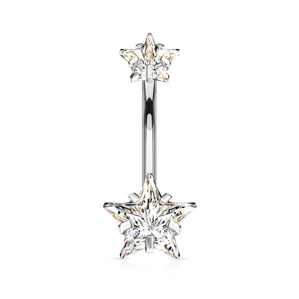 Bauchnabelpiercing Stern Zirkonia Innengewinde - Image 2