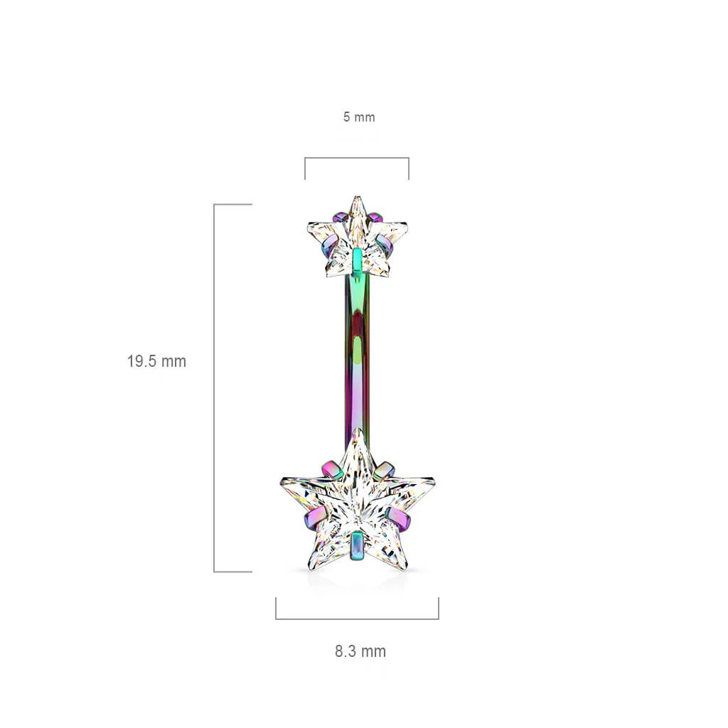 Bauchnabelpiercing Stern Zirkonia Innengewinde - Image 3