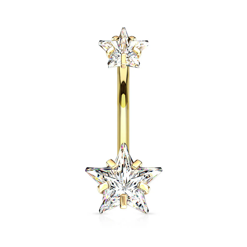 Bauchnabelpiercing Stern Zirkonia Innengewinde - Image 4