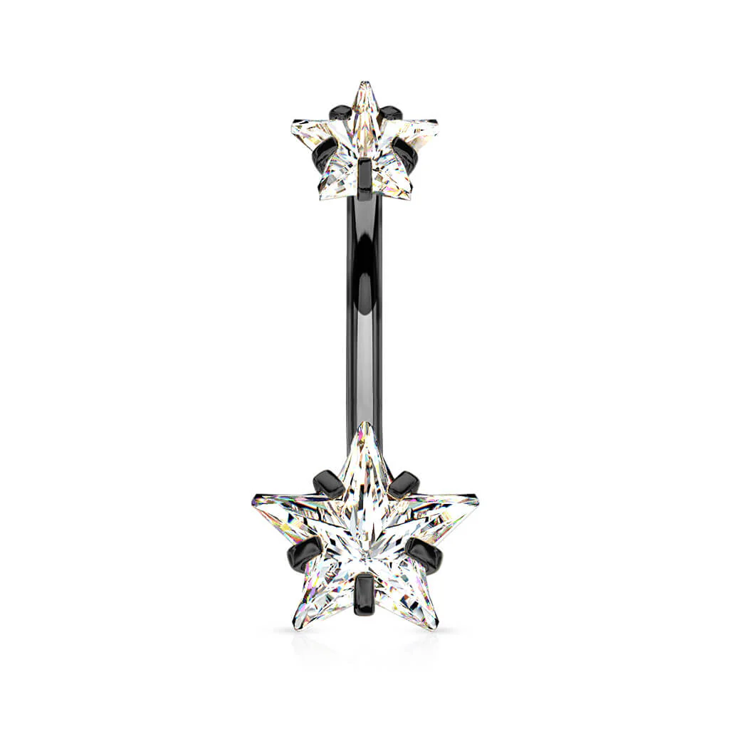 Bauchnabelpiercing Stern Zirkonia Innengewinde - Image 6