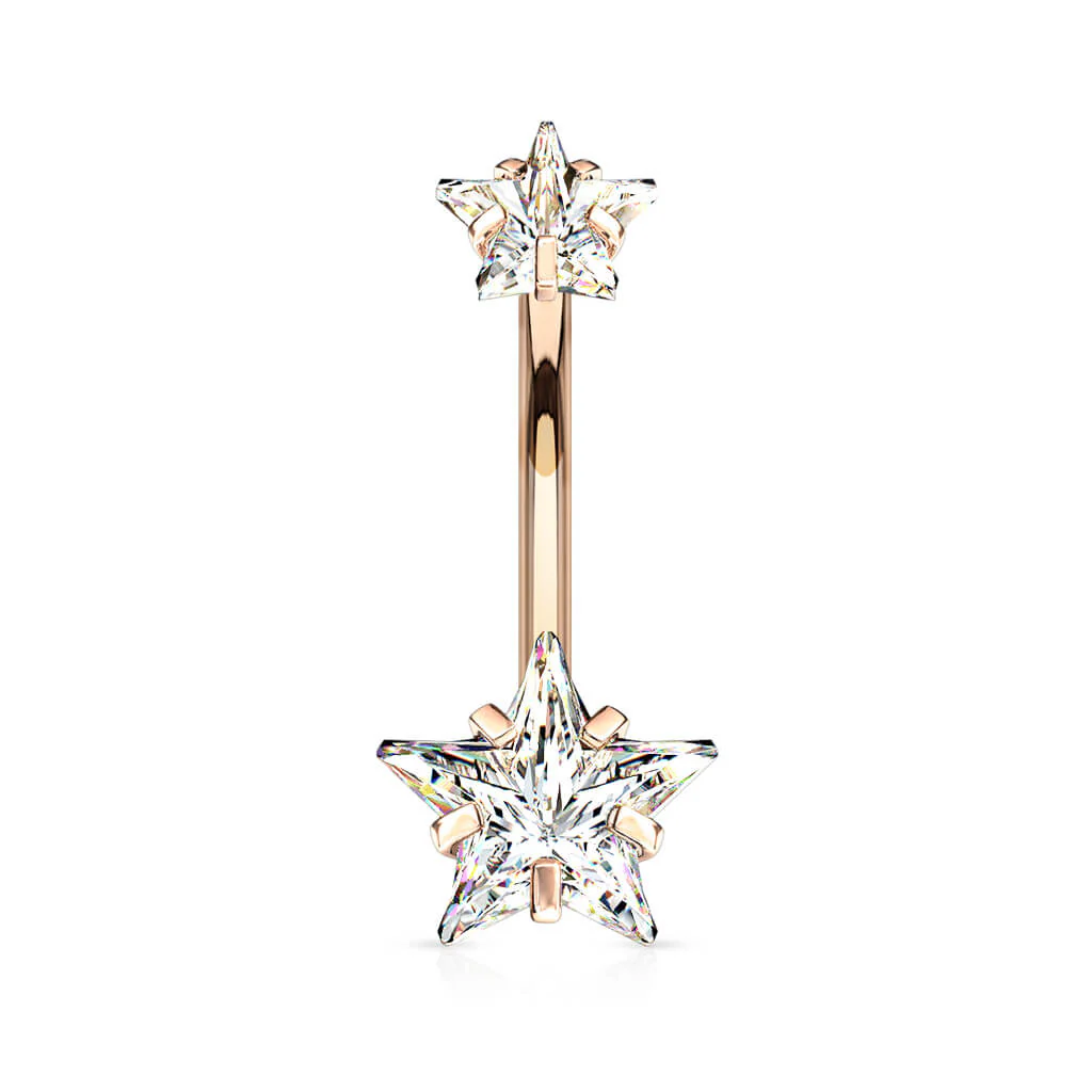 Bauchnabelpiercing Stern Zirkonia Innengewinde - Image 8