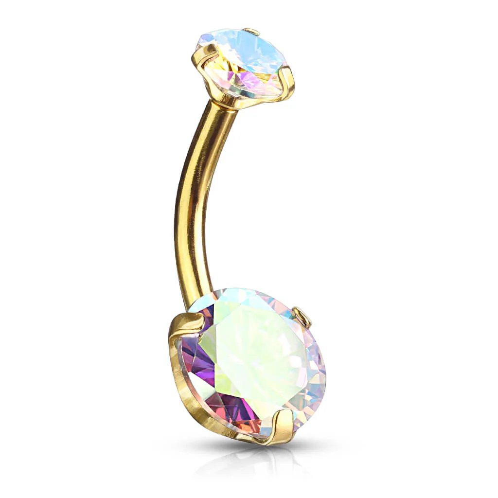 Bauchnabelpiercing Zirkonia Rund Innengewinde - Image 8