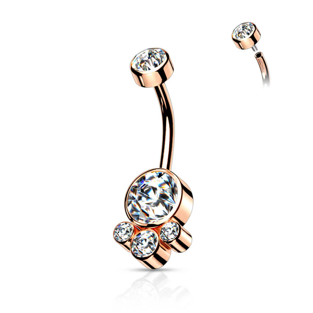 Bauchnabelpiercing Zirkonia Innengewinde - Image 11