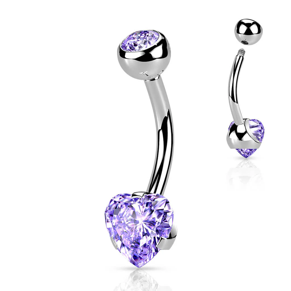 Bauchnabelpiercing Herz Zirkonia - Image 10