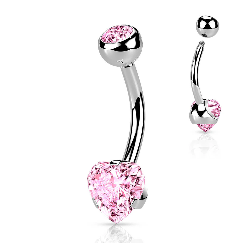 Bauchnabelpiercing Herz Zirkonia - Image 5