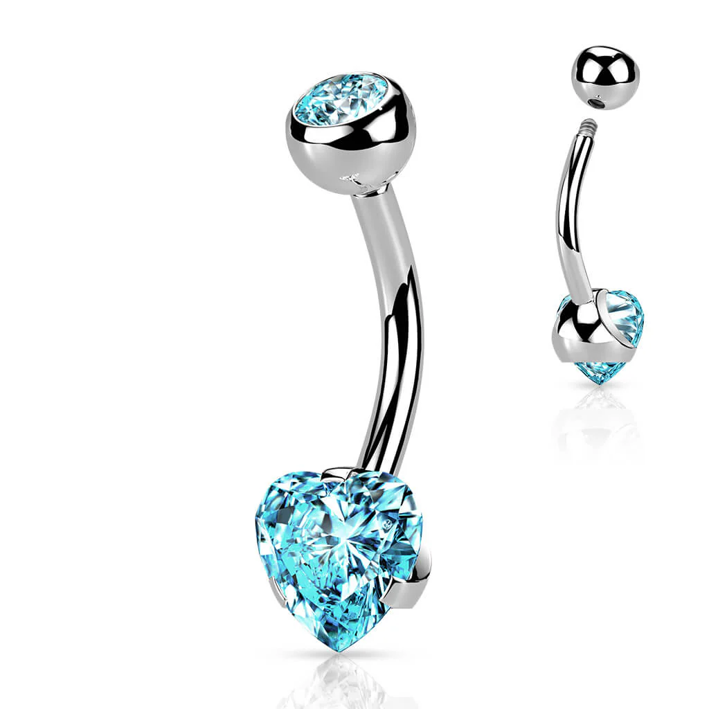 Bauchnabelpiercing Herz Zirkonia - Image 7
