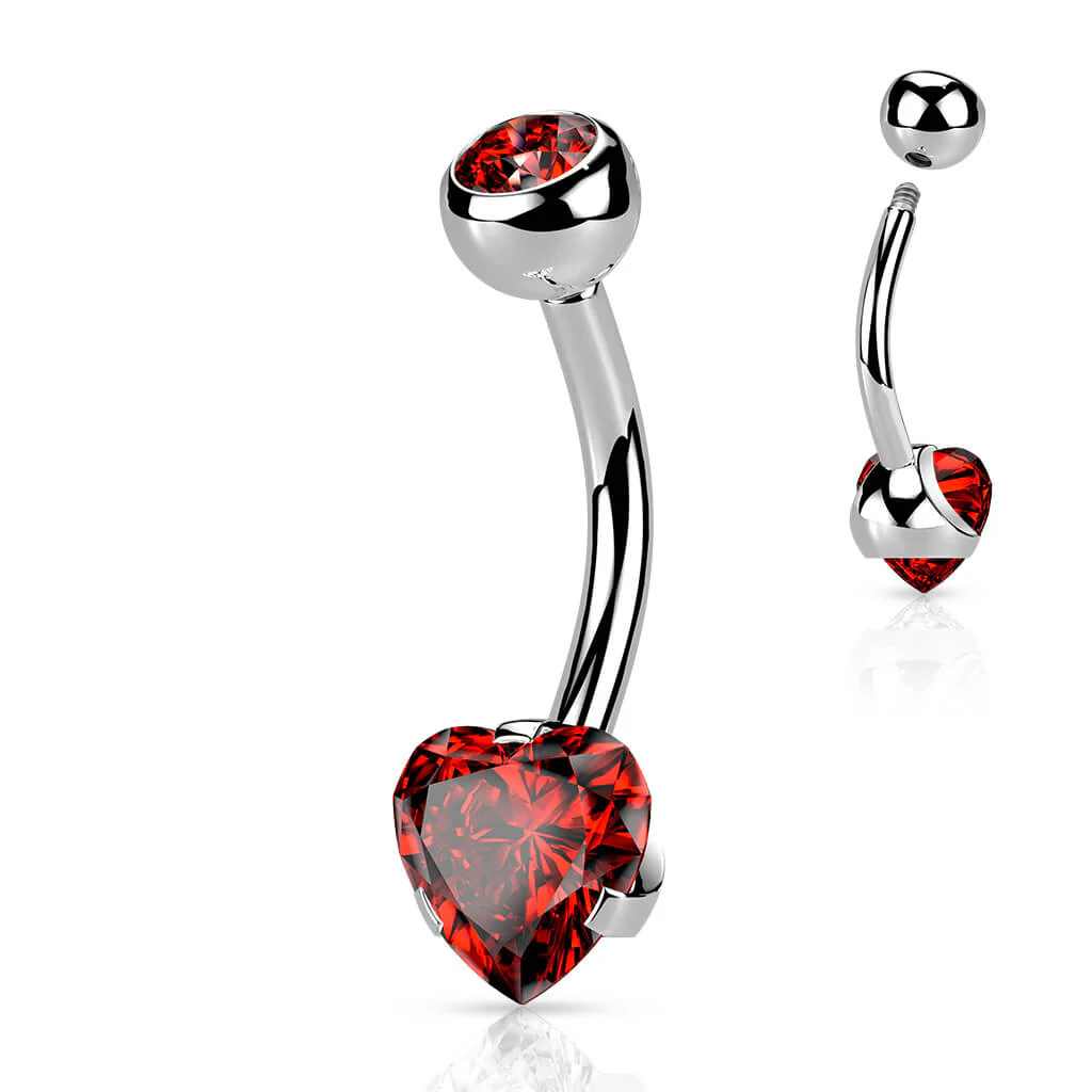 Bauchnabelpiercing Herz Zirkonia - Image 9